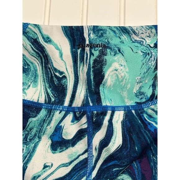 Patagonia Worn Wear Blue Colorful Small Women’s Leggings Workout‎ Fitness - Picture 7 of 7